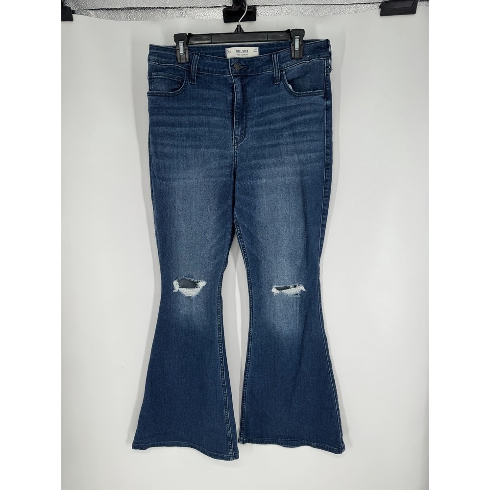 Hollister Flare Jeans Womens 14R 32x30 14 Regular Bell Bottom Dark High Rise Y2K